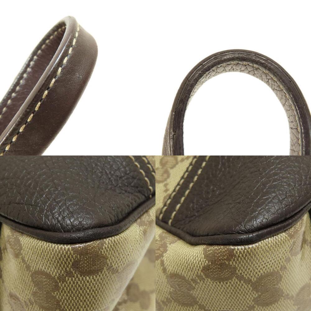 GUCCI GG Crystal Tote Bag Beige Brown Leather - Picture 9 of 11